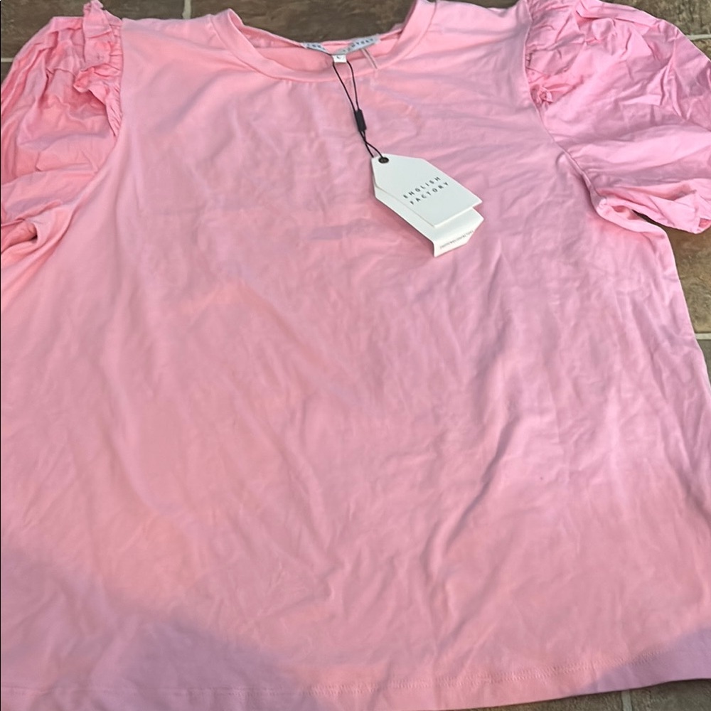 Pink Ruffle Sleeve Top - Picture 3 of 3